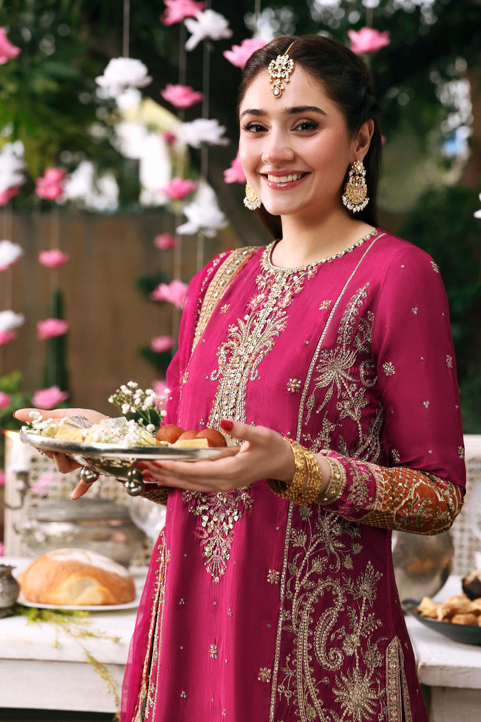 3 Piece Embroidered Raw Silk Suit - Image 7